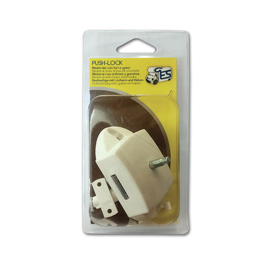 Push-Lock bilaterale bianco • ganci • blister