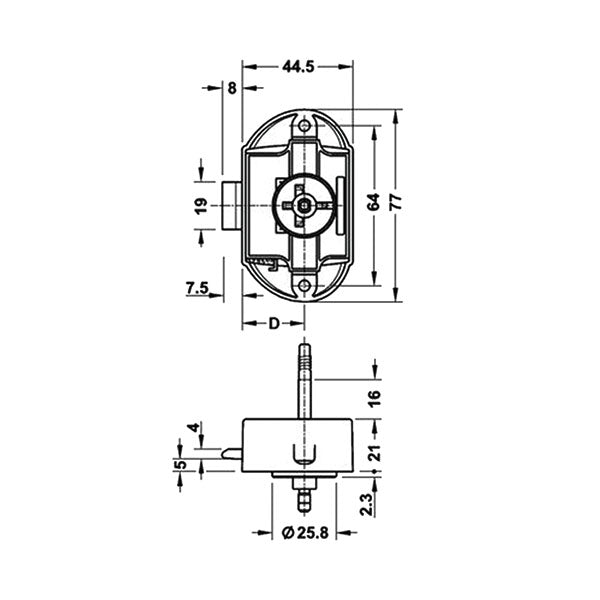 Push-Lock bilaterale bianco • ganci • blister