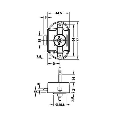 Push-Lock bilaterale bianco • ganci • blister