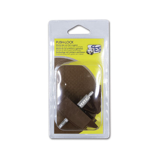Push-Lock bilaterale marrone • ganci • blister