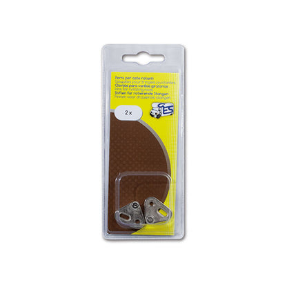 Kit 2 fermi per asta • nichelati • blister