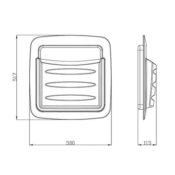 Pannello per foro oblò • 40 x 40 cm
