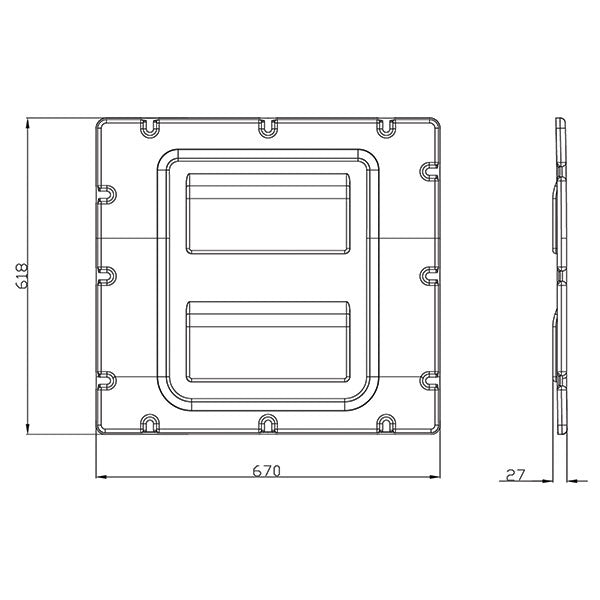 Panel mit 2 Netzen • rechte Heckklappe • Ducato
