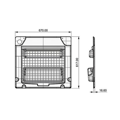 Pannello con 1 rete • portellone sinistro • Ducato