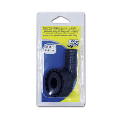 Raccordo curvo con girello • Ø 25 mm • F 1"1/4 • blister