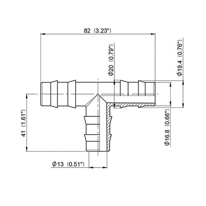 Manicotto a T • Ø 20 mm