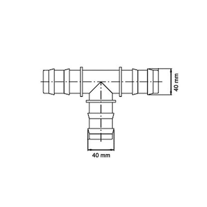 Manicotto a T • Ø 40 mm