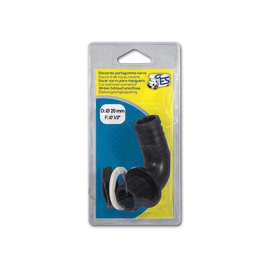 Set gebogene Außengewindeanschlüsse • ​​F 1/2" • D Ø 20 mm • Blister