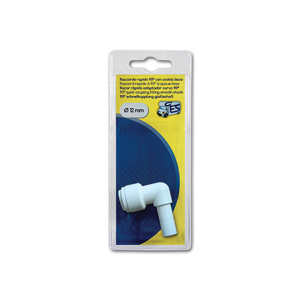 Raccordo rapido 90° codolo liscio • Ø 12 mm • blister