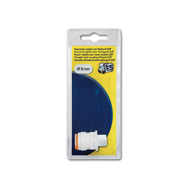 Raccordo rapido dritto • M 3/8'' • Ø 12 mm • blister