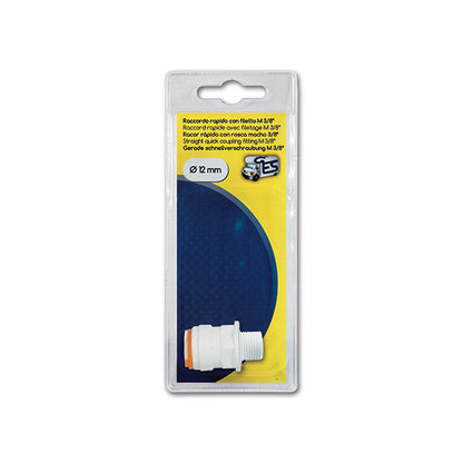 Raccordo rapido dritto • M 3/8'' • Ø 12 mm • blister