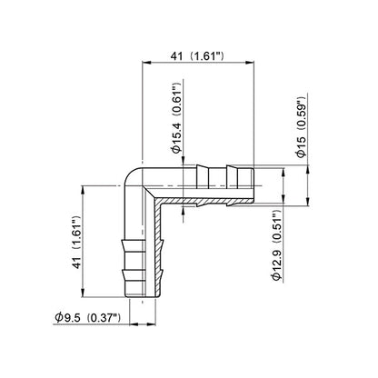 Manicotto curvo 90° • Ø 16 mm