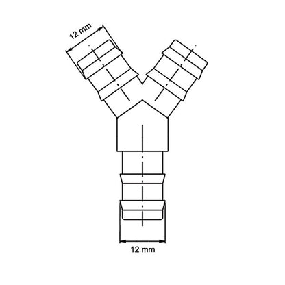 Manicotto a Y • Ø 12 mm • blister