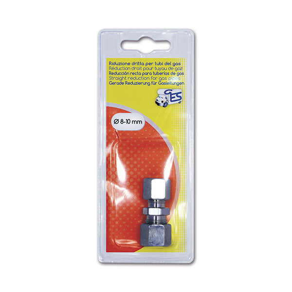 Raccordo riduzione gas • Ø 8/10 mm • blister