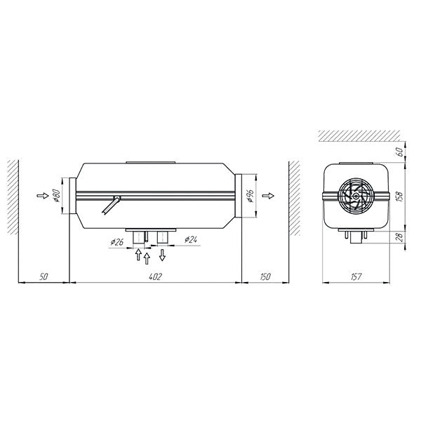 Riscaldatore a gasolio 4 kW