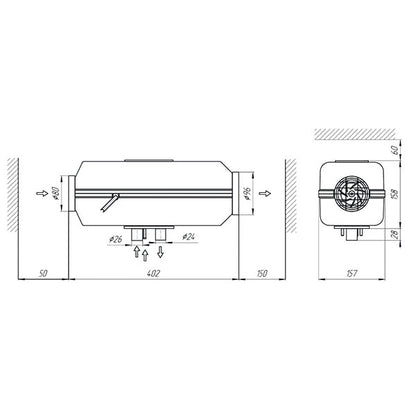 Riscaldatore a gasolio 4 kW