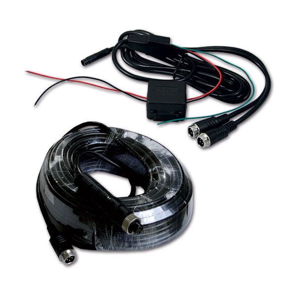 Schwarzes Rückfahrkamera-Kit mit IR • 7"-Monitor