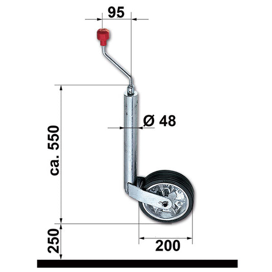 Ruotino portata • 300 kg • Ø 200