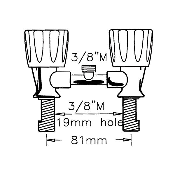 Miscelatore Cristal attacchi • F 3/8"