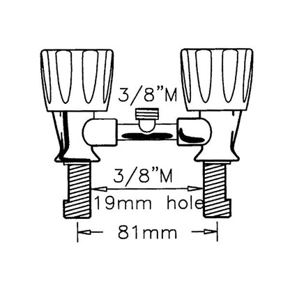 Miscelatore Cristal attacchi • F 3/8"