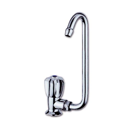 Rubinetto singolo sinistro Chrome • canna abbattibile