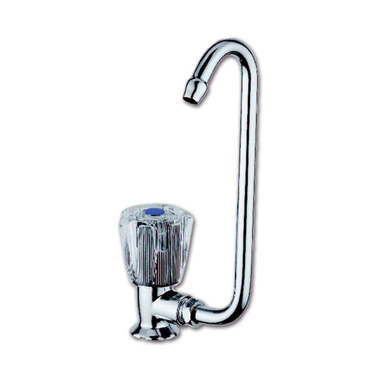 Rubinetto singolo sinistro Cristal • canna abbattibile