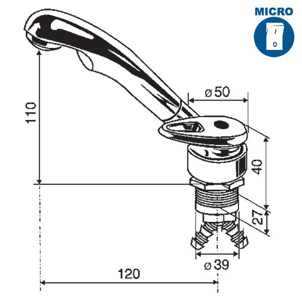 Miscelatore Twist con micro-interruttore • Ø 33 mm