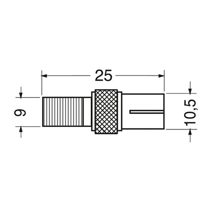 Connettore IEC F/BNC F • Ø 5 mm