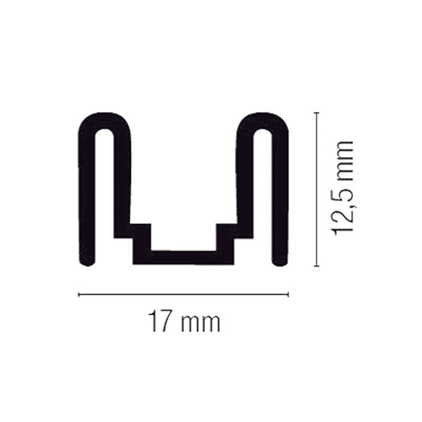 Guida diritta per serrandina • 210 cm