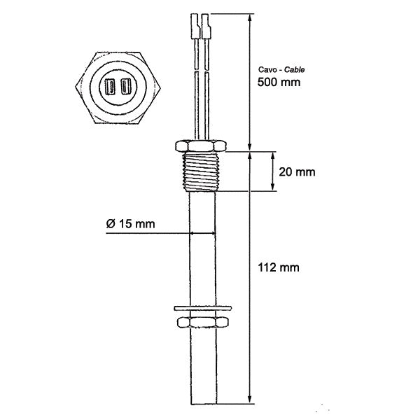 Sonda inox di scongelamento
