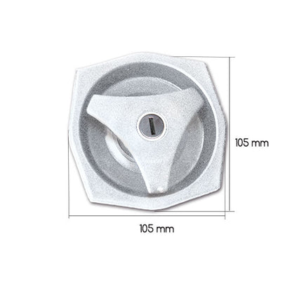 Serratura 1033 • bianca • con chiavi e cilindretto