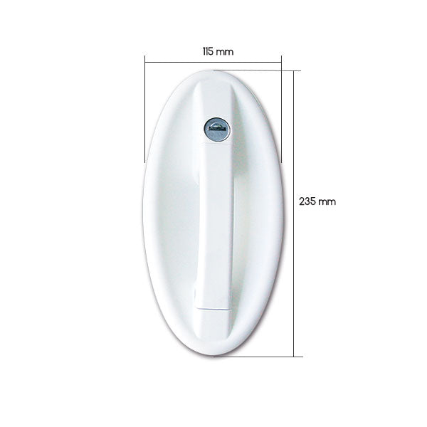 Serratura 1095 ovale completa • sacchetto