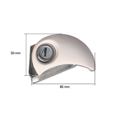 Serratura Flap Lock Moon • cilindretto e chiavi • destra