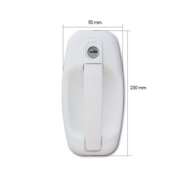 Serratura esterna 1115 • bianca • con chiavi