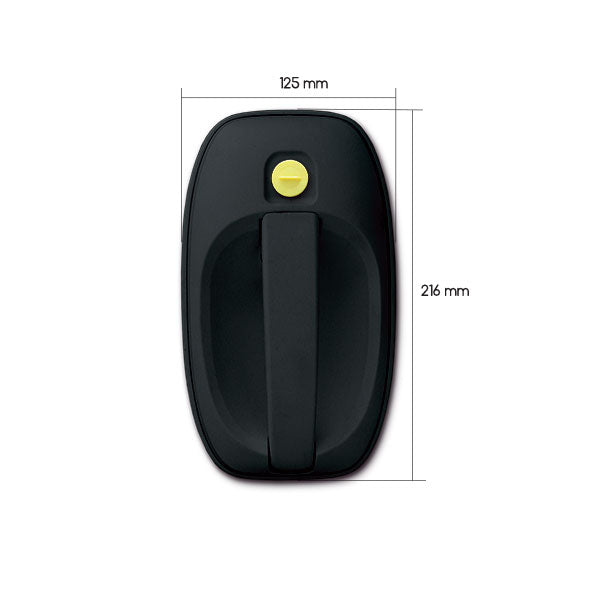 Serratura esterna 1122 • nera • destra