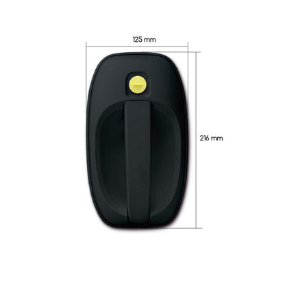 Serratura esterna 1122 • nera • destra