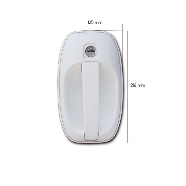 Serratura esterna 1122 • bianca • con chiavi