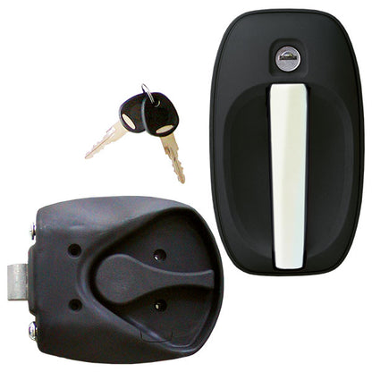 Serratura completa 1122 • nera cromata