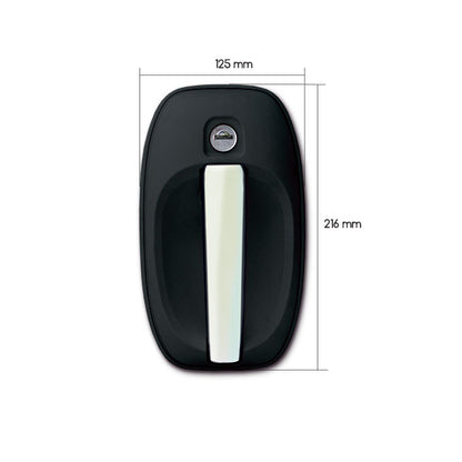 Serratura completa 1122 • nera cromata