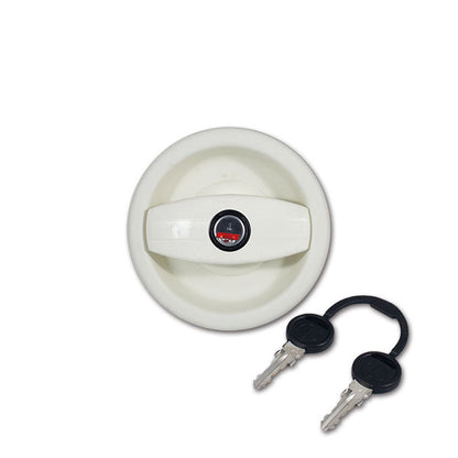 Serratura esterna Europa • bianca • destra • chiavi e cilindro