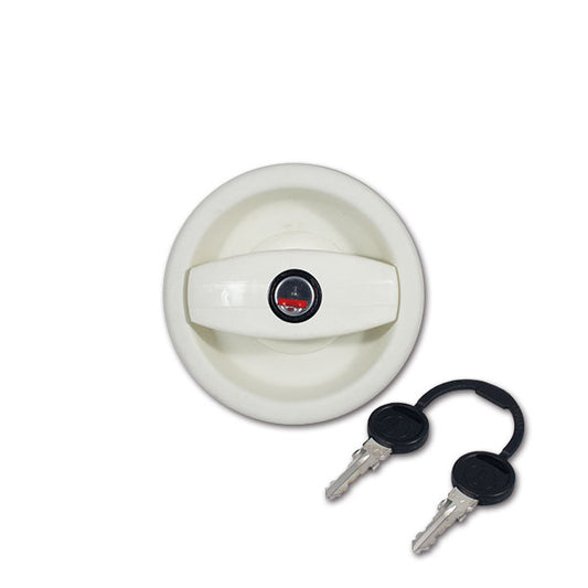 Serratura esterna Europa • bianca • destra • chiavi e cilindro