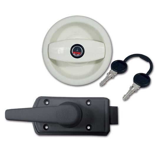 Serratura Europa completa • bianca • destra