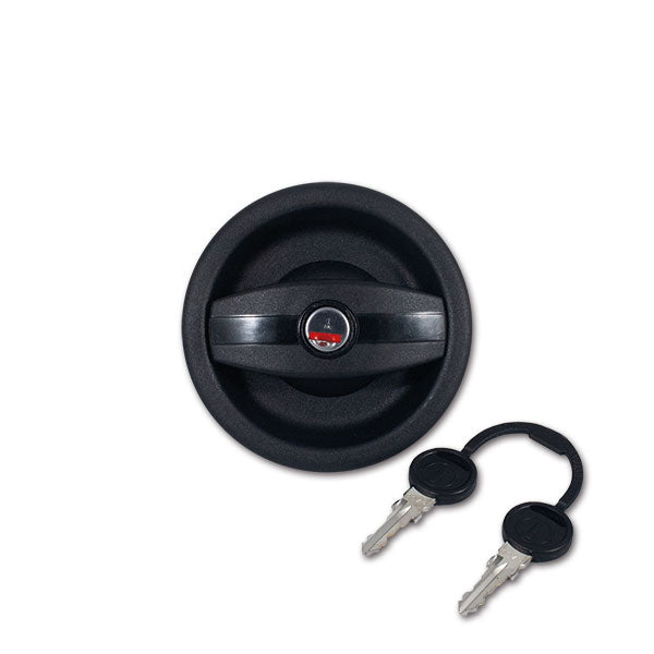 Serratura esterna Europa • nera • destra • chiavi e cilindro