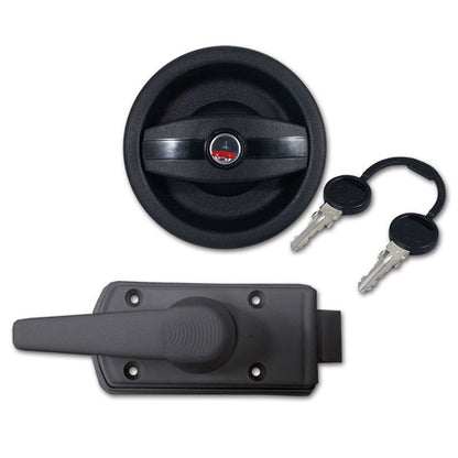 Serratura Europa completa • nera • destra