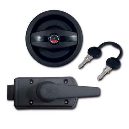 Serratura Europa completa • nera • sinistra • blister