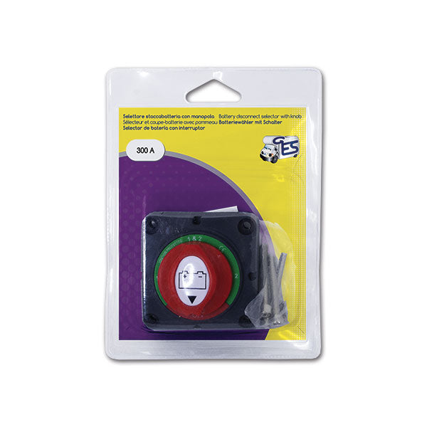 Selettore staccabatteria con manopola • 300 A • blister