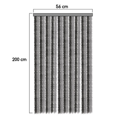 Tenda ciniglia bianco / blu • 56 x 200 cm