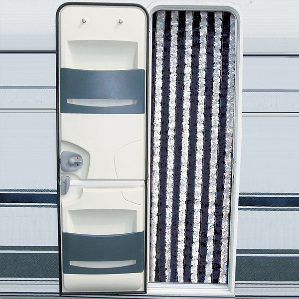 Tenda ciniglia bianco / grigio • 56 x 200 cm