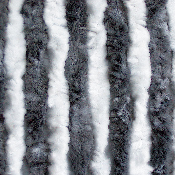 Tenda ciniglia bianco / grigio • 56 x 200 cm