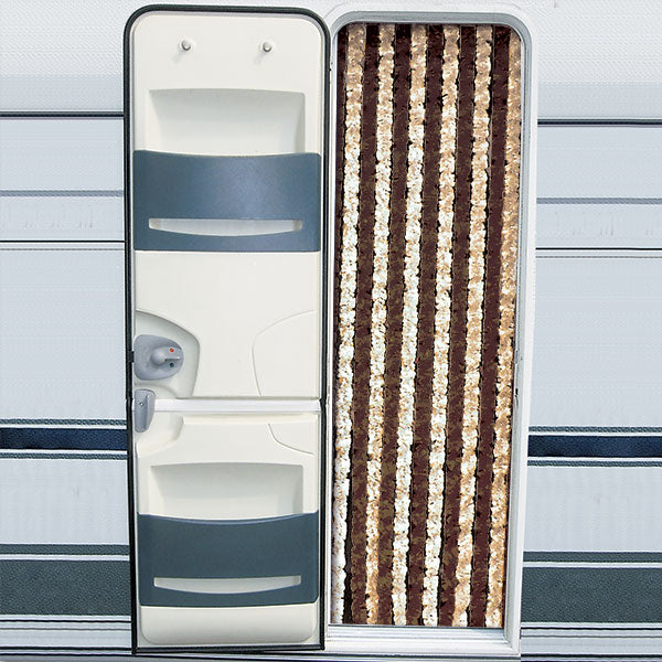 Tenda ciniglia beige/marrone • 56 x 200 cm